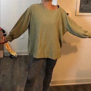 oversized army green sweatshirt